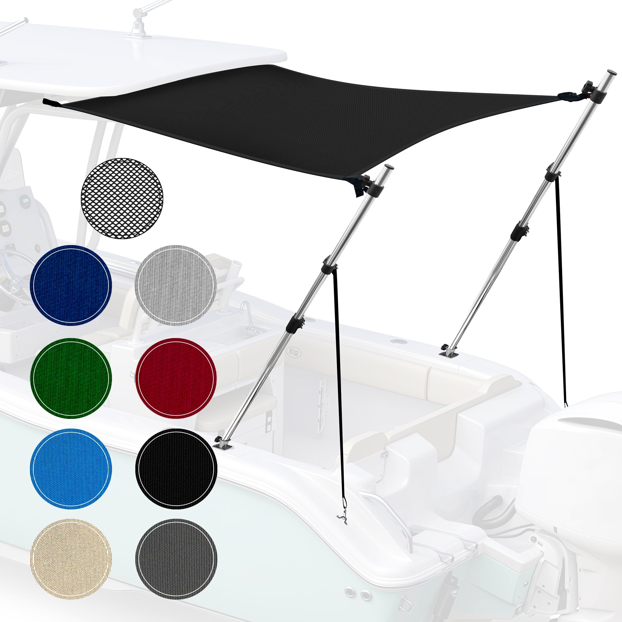 KNOX Universal T-Top Shade Extension for Bimini Tops for Boats