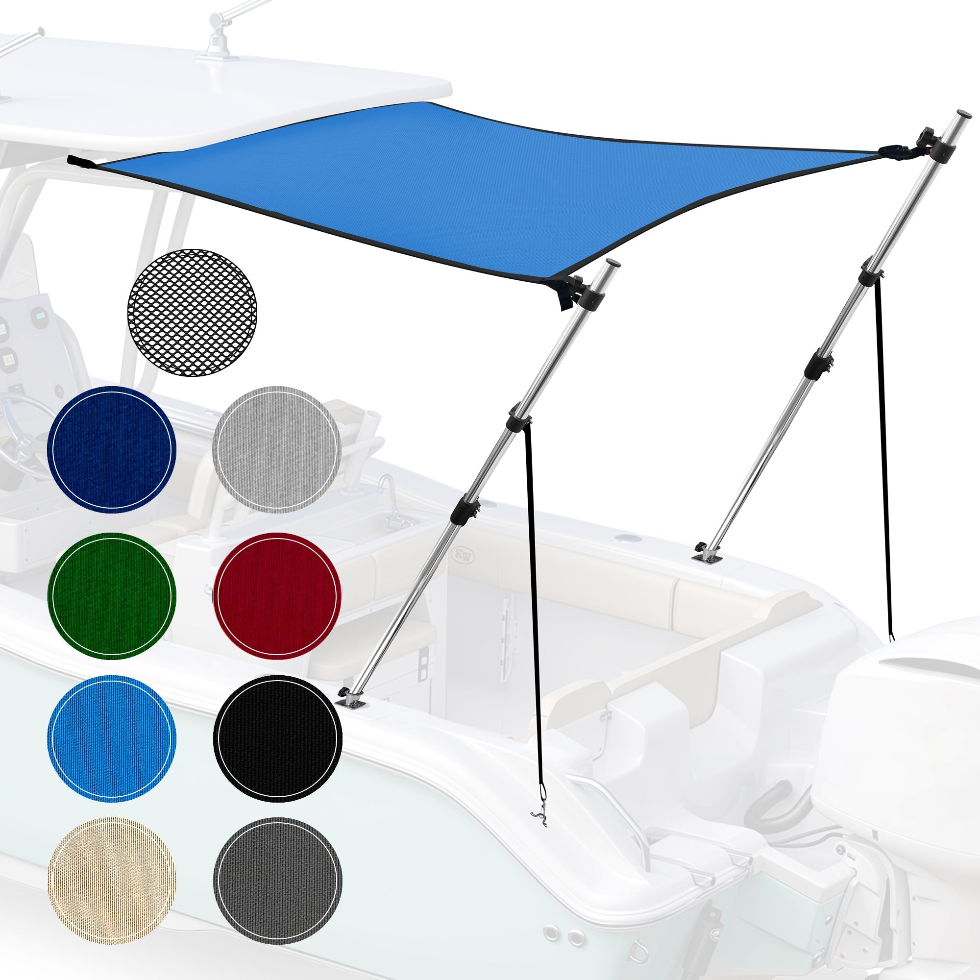 KNOX Universal T-Top Shade Extension for Bimini Tops for Boats