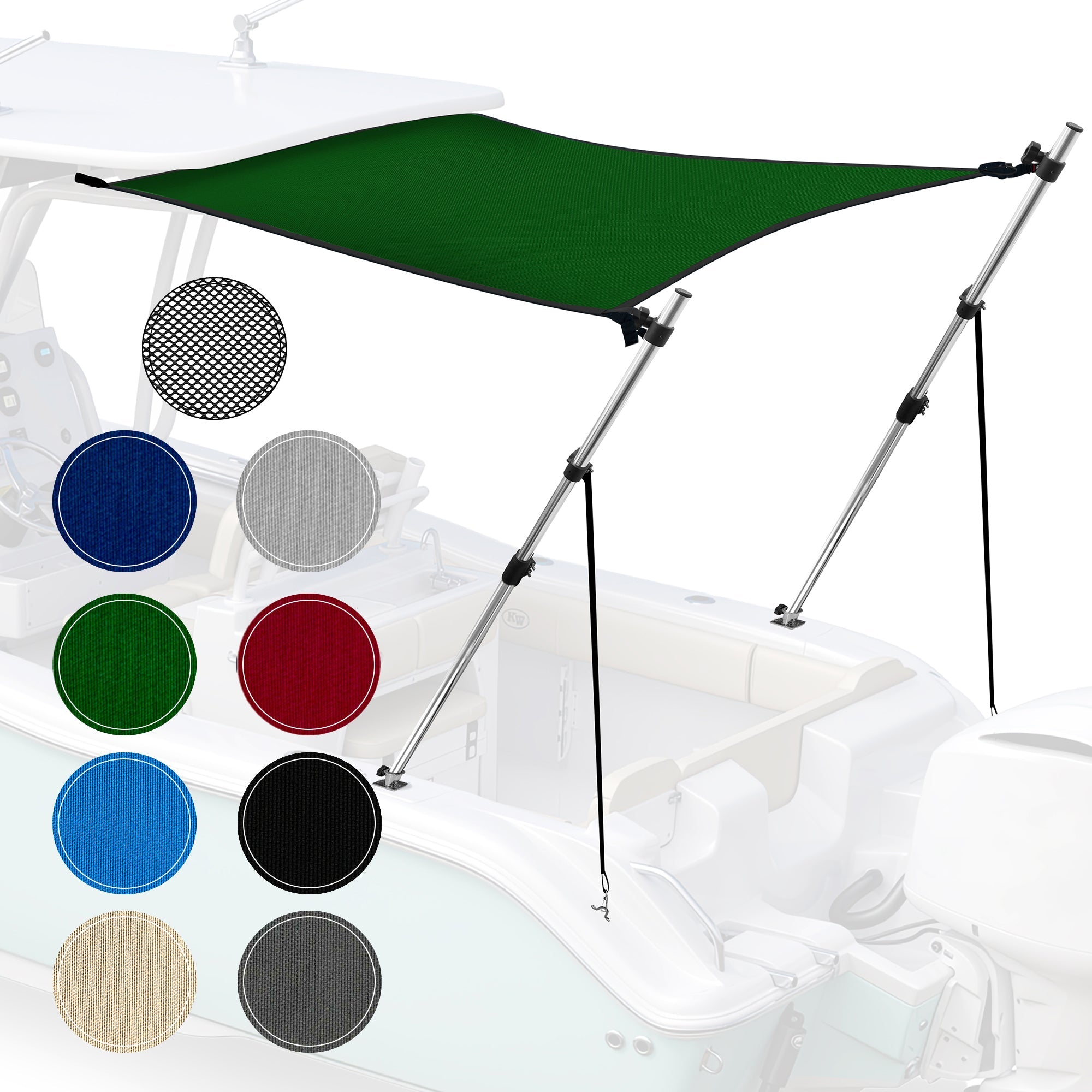KNOX Universal T-Top Shade Extension for Bimini Tops for Boats
