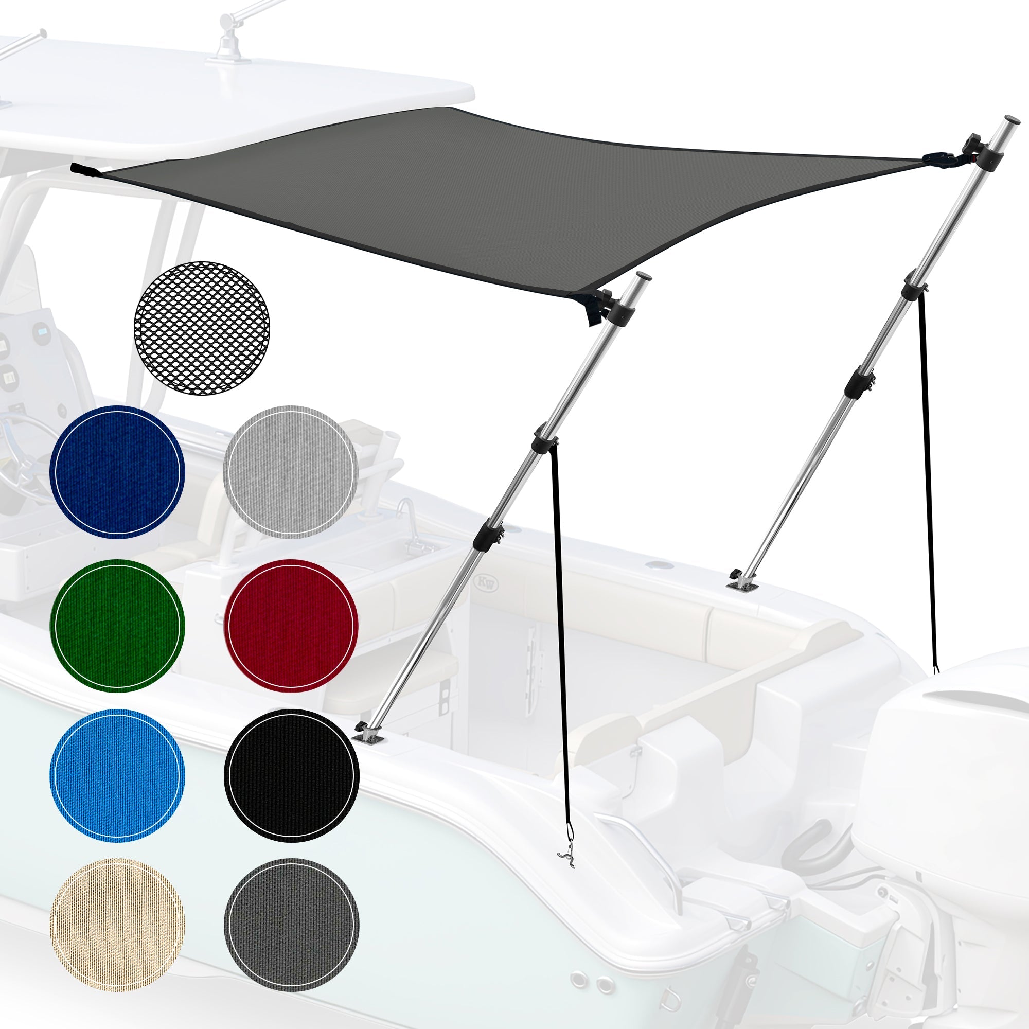 KNOX Universal T-Top Shade Extension for Bimini Tops for Boats