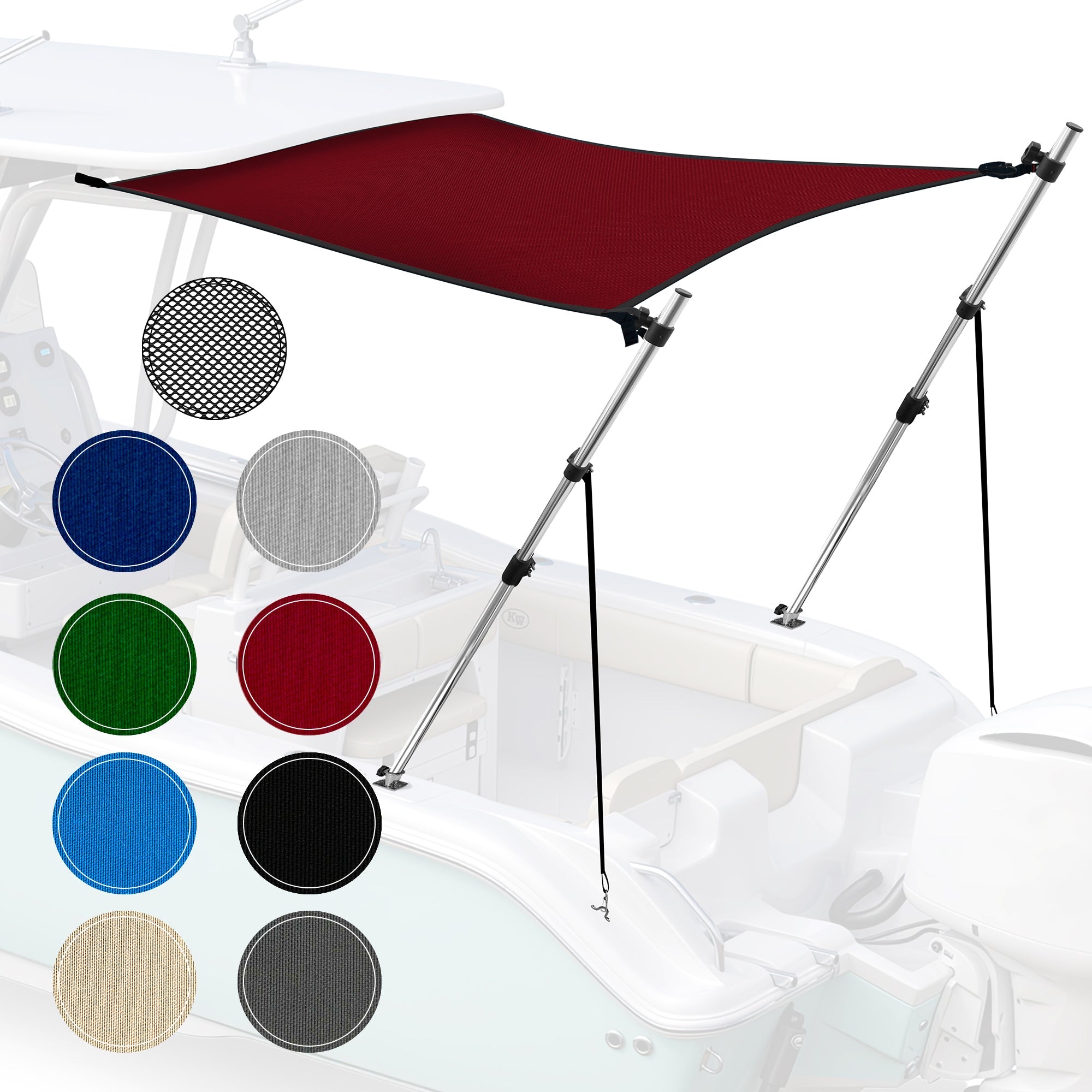KNOX Universal T-Top Shade Extension for Bimini Tops for Boats