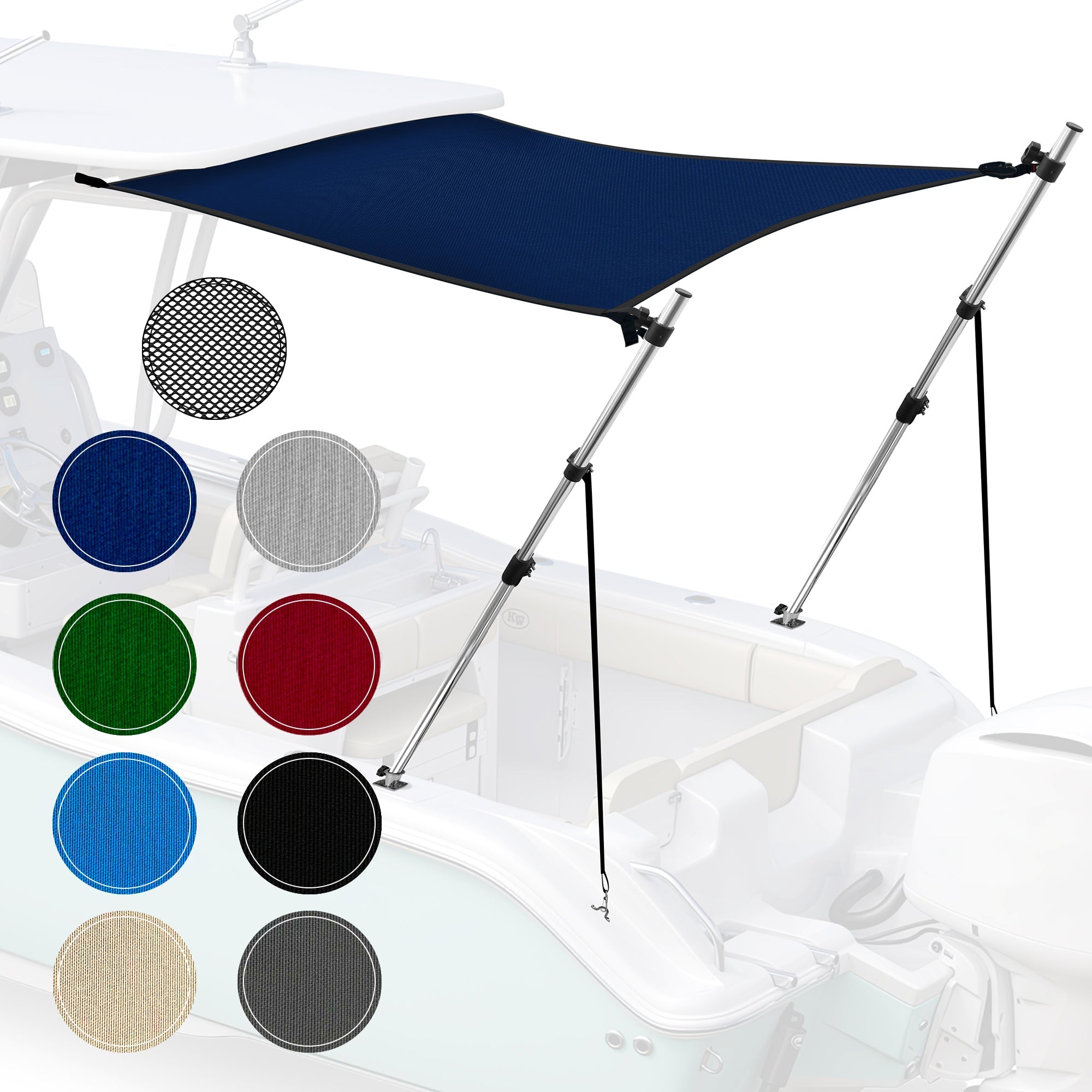 KNOX Universal T-Top Shade Extension for Bimini Tops for Boats
