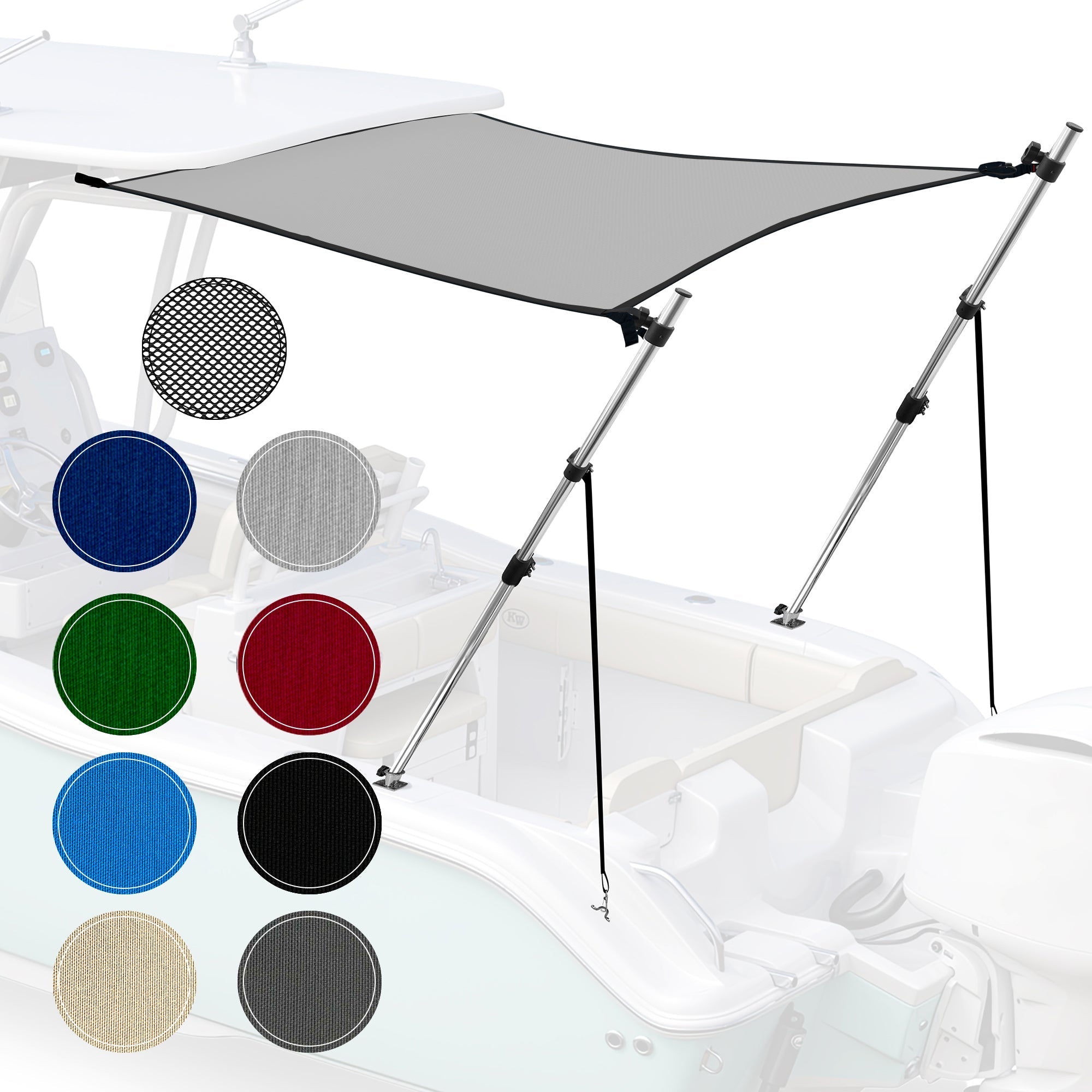KNOX Universal T-Top Shade Extension for Bimini Tops for Boats