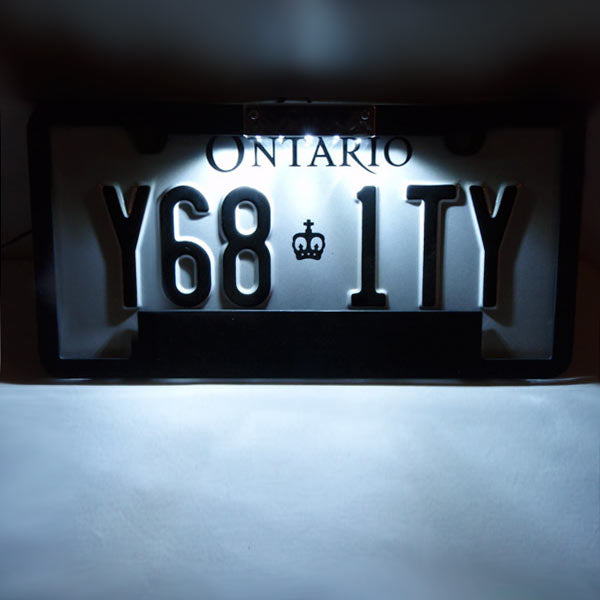 Universal White LED License Plate Tag Bracket Light