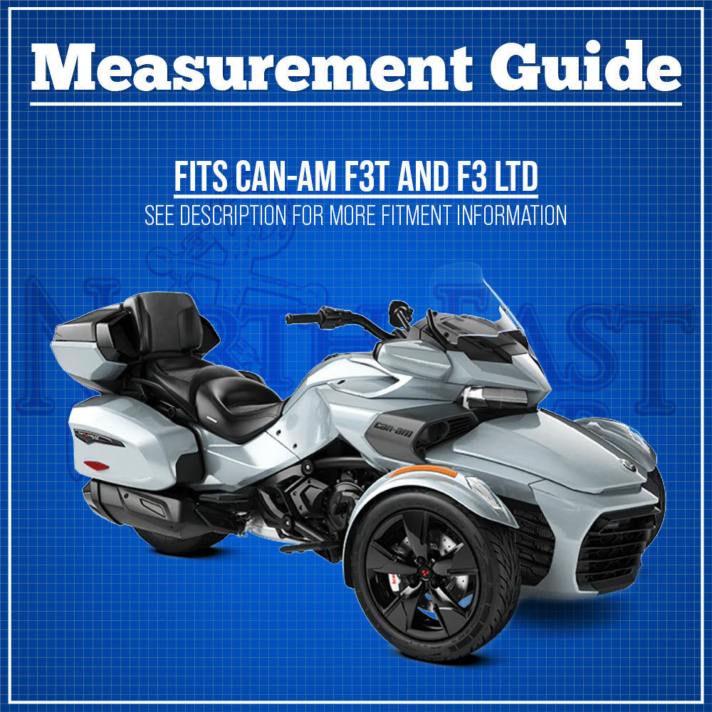 Half Cover For Can-Am Spyder 2016-2022 F3-T, F3 Limited Models (With Trunk) | Waterproof, Weather Resistant Fabric, Black