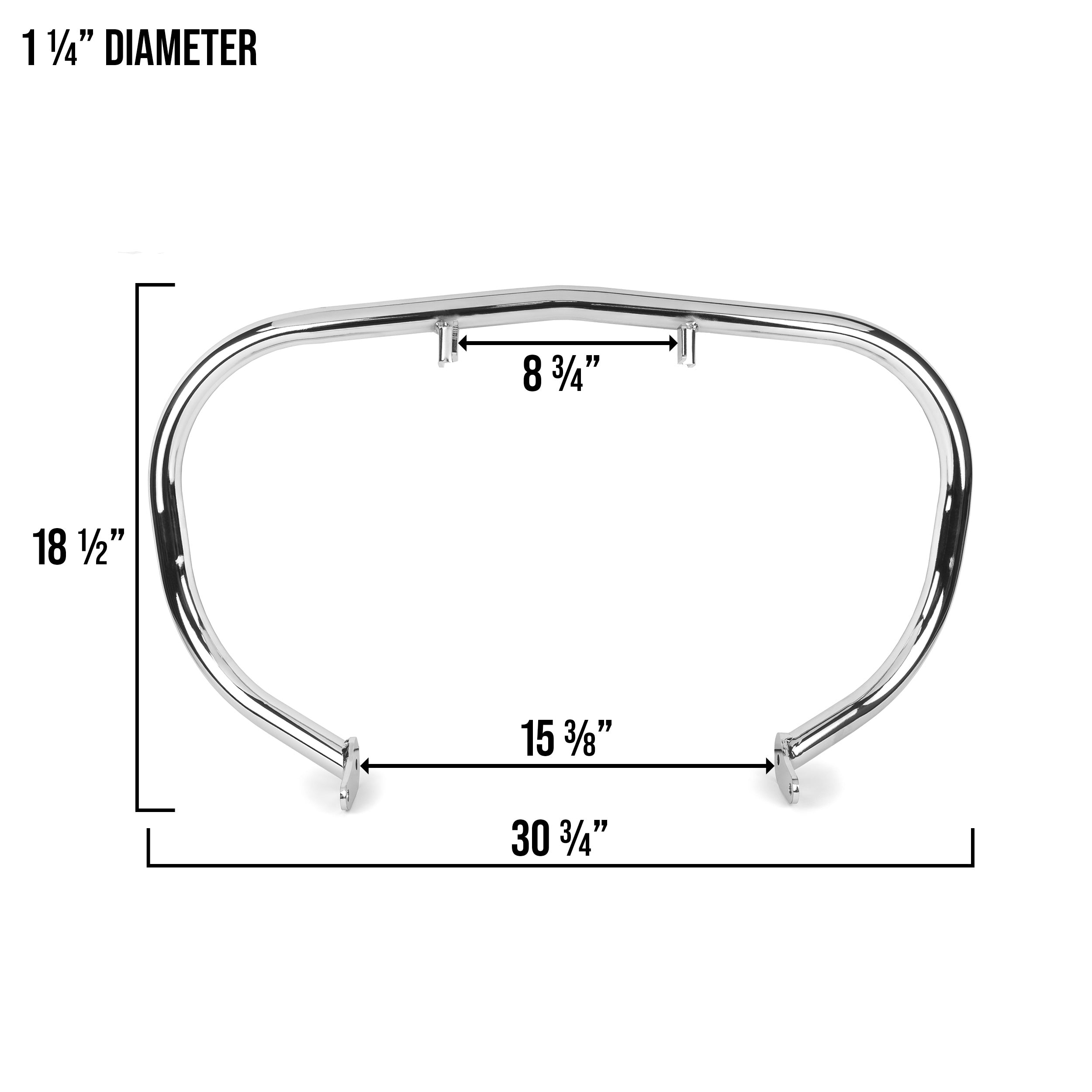 Engine Guard, Chrome, Highway Crash Bar Compatible with 2006-2022 Kawasaki Vulcan VN900 Classic/Custom/Classic LT