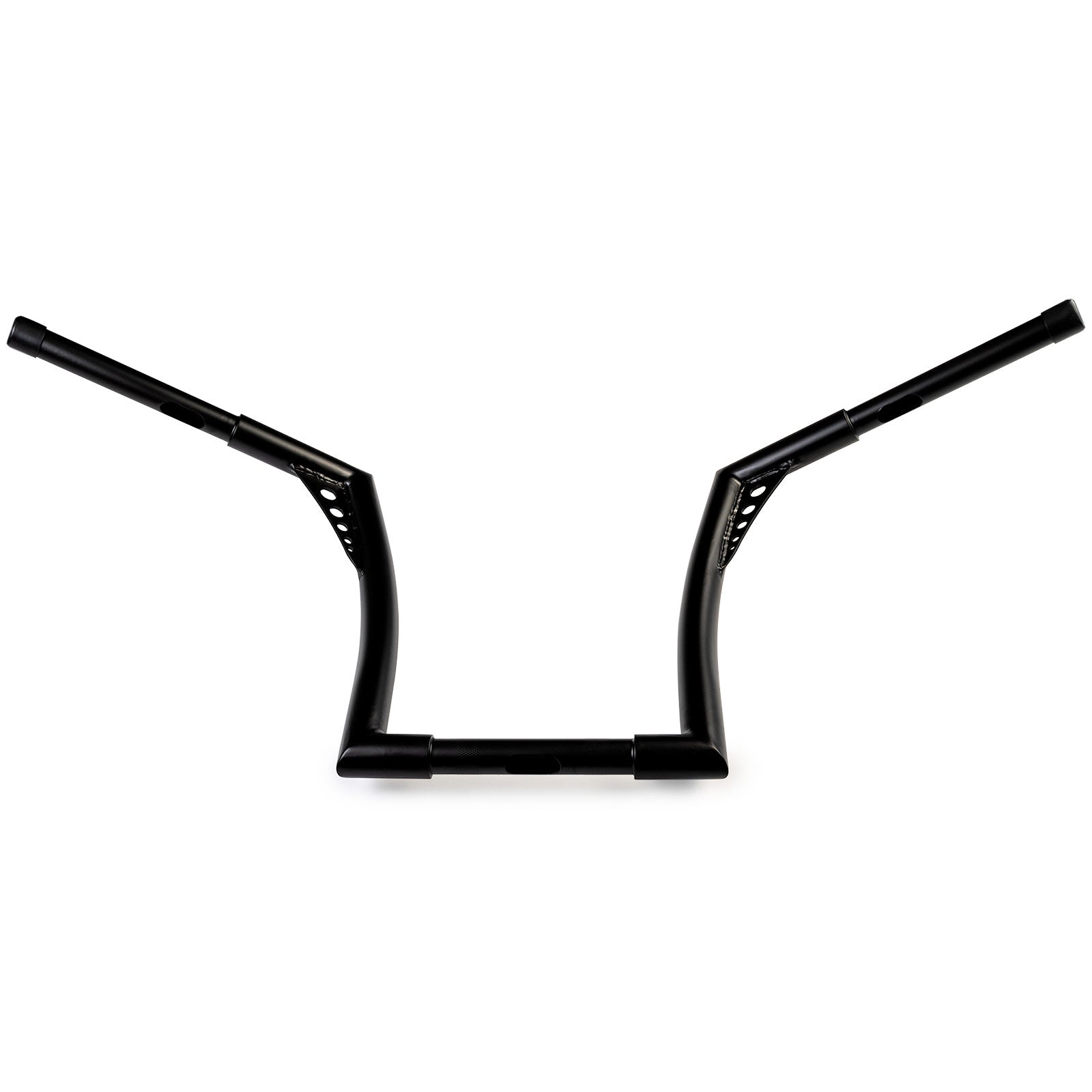 Krator 1.25" Black Handlebar with 12" Rise - Fat 1 1/4" Ape Hanger Bar For Harley Davidson Softail Fat Boy Sport Glide Street Bob Heritage