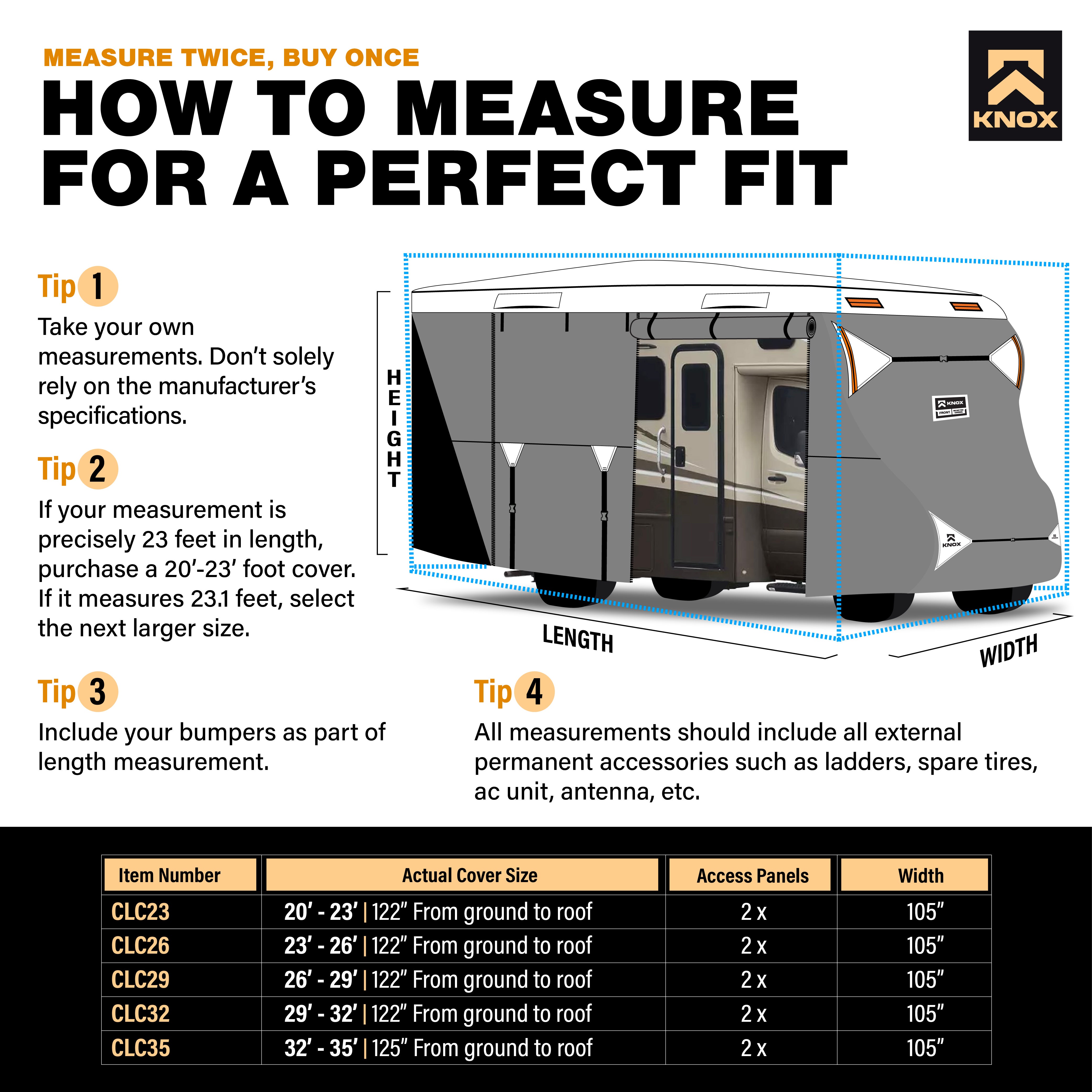 KNOX 2nd Gen Class C RV Cover