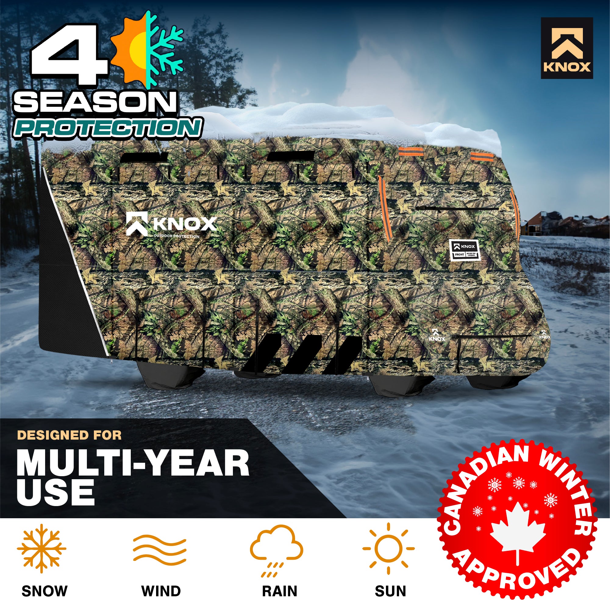 KNOX 2nd Gen Class C RV Cover, Camo