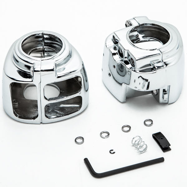 Chrome Switch Housings for Harley Davidson Sportster / Dyna / Softail / V-Rod (1996-2012)