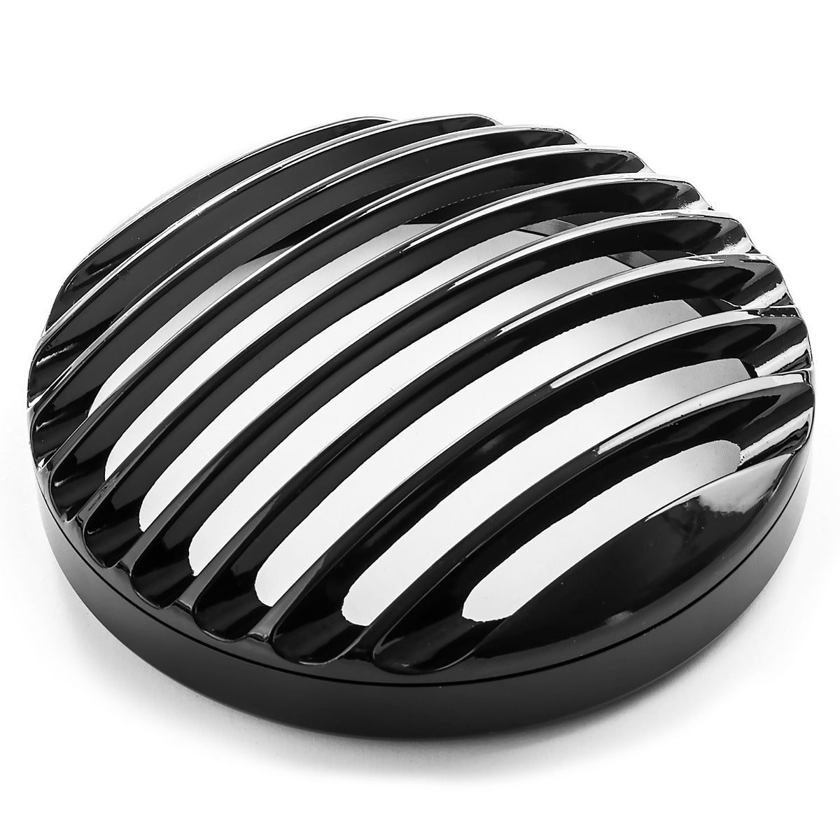 5 3/4" Black Aluminum Headlight Grill Cover For Harley Davidson Sportster Motorcycles XL 1200 Iron 883 Dyna Super Glide FXDC Low Rider Street Bob FXDB Wide Glide