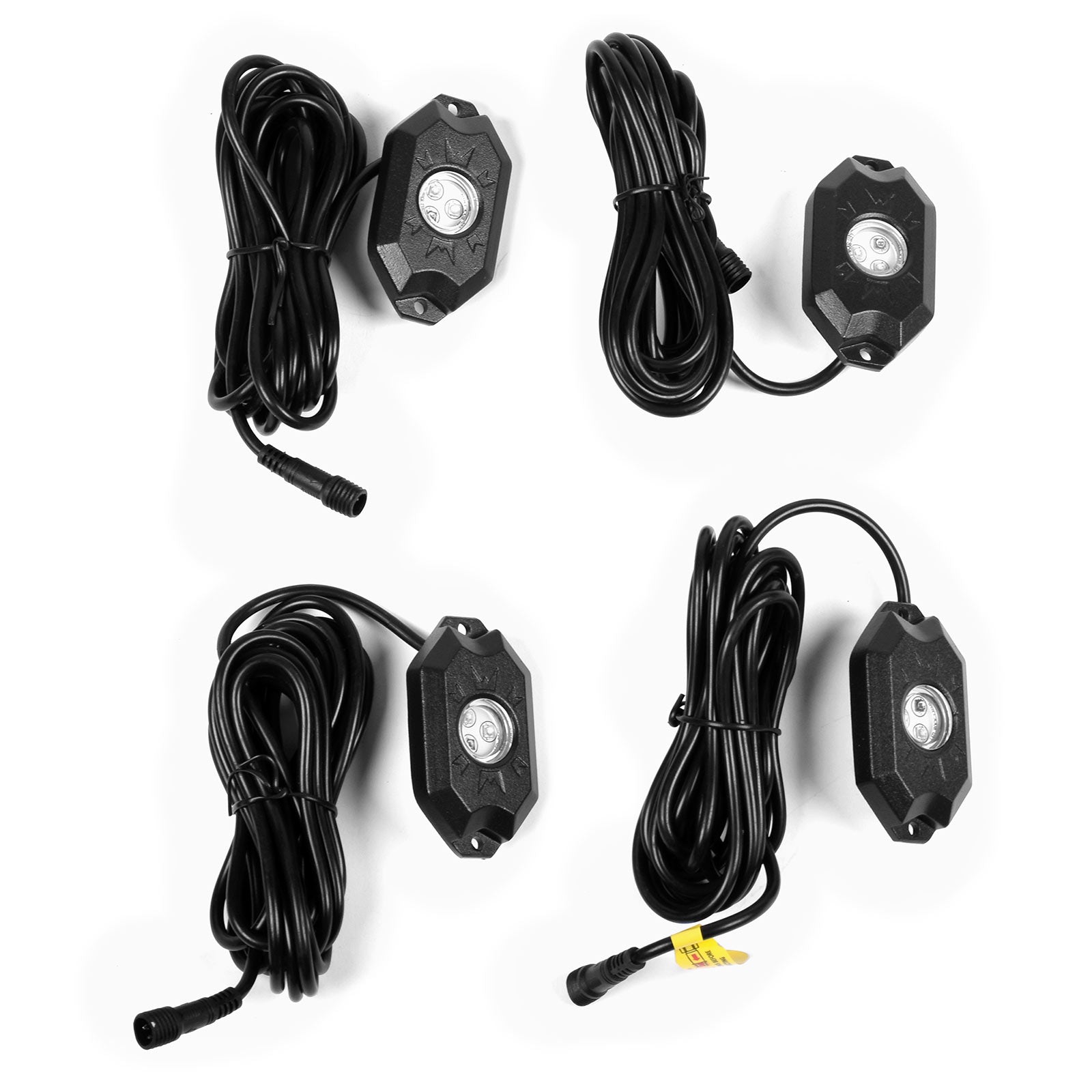 LED Neon Rock Lights With Bluetooth App Control- 4 Pods, Multicolor RGB, IP67 Waterproof, Aluminum Housing- For ATVs, Boats, UTVs, Motorcycles, Domes, Trucks, etc.