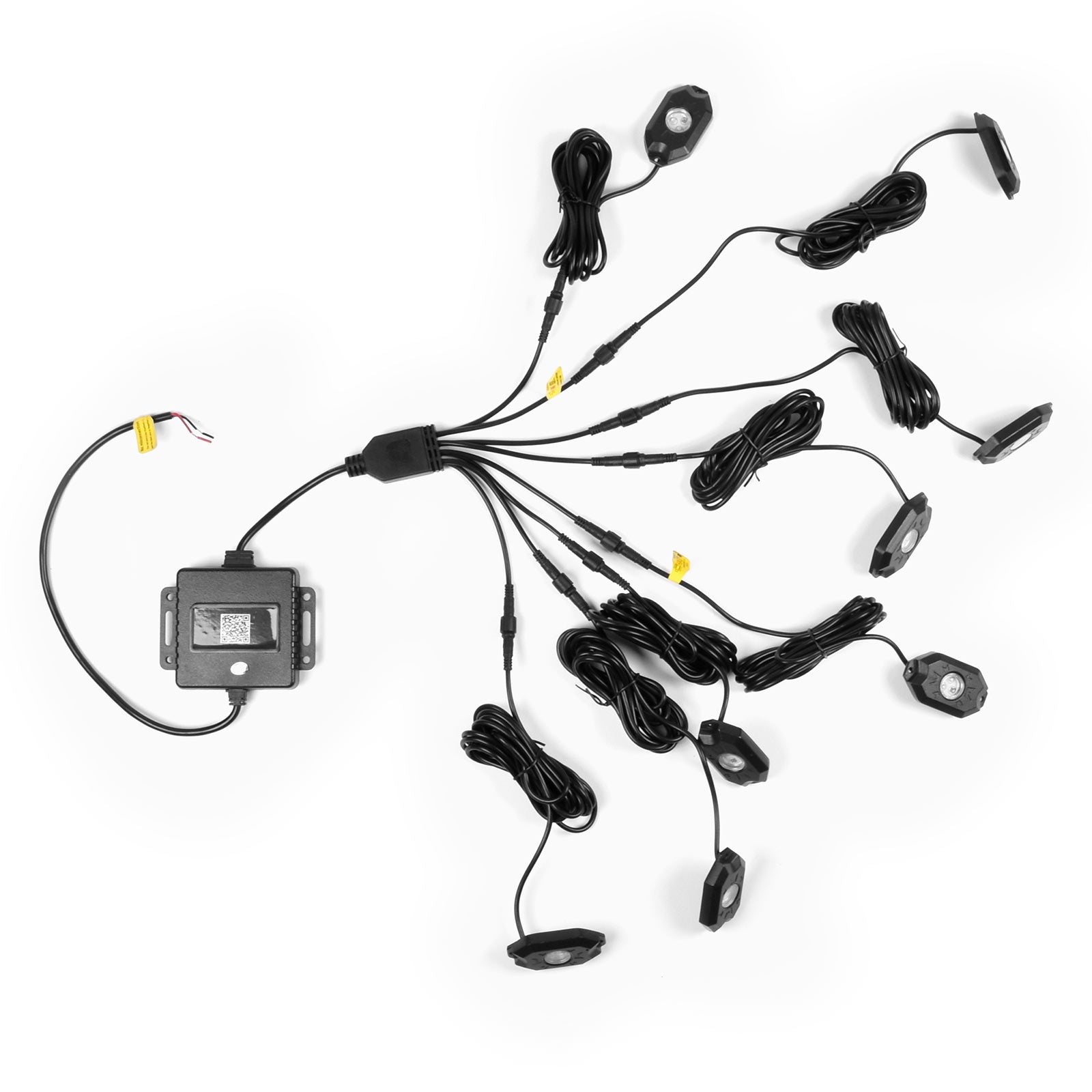 LED Neon Rock Lights With Bluetooth App Control- 8 Pods, Multicolor RGB, IP67 Waterproof, Aluminum Housing- For ATVs, Boats, UTVs, Motorcycles, Domes, Trucks, etc.