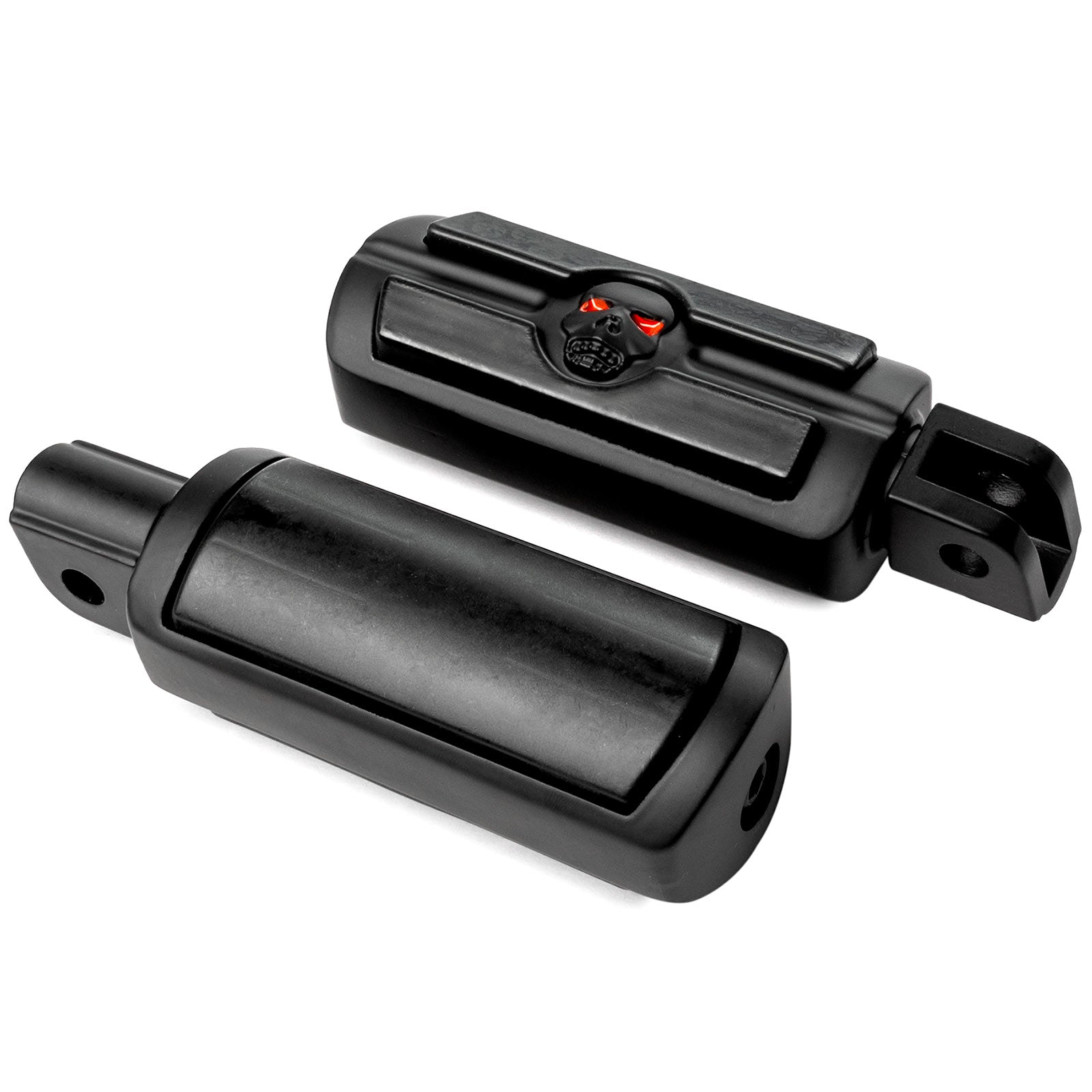 Krator Skull Foot Pegs Compatible with Suzuki Honda Triumph