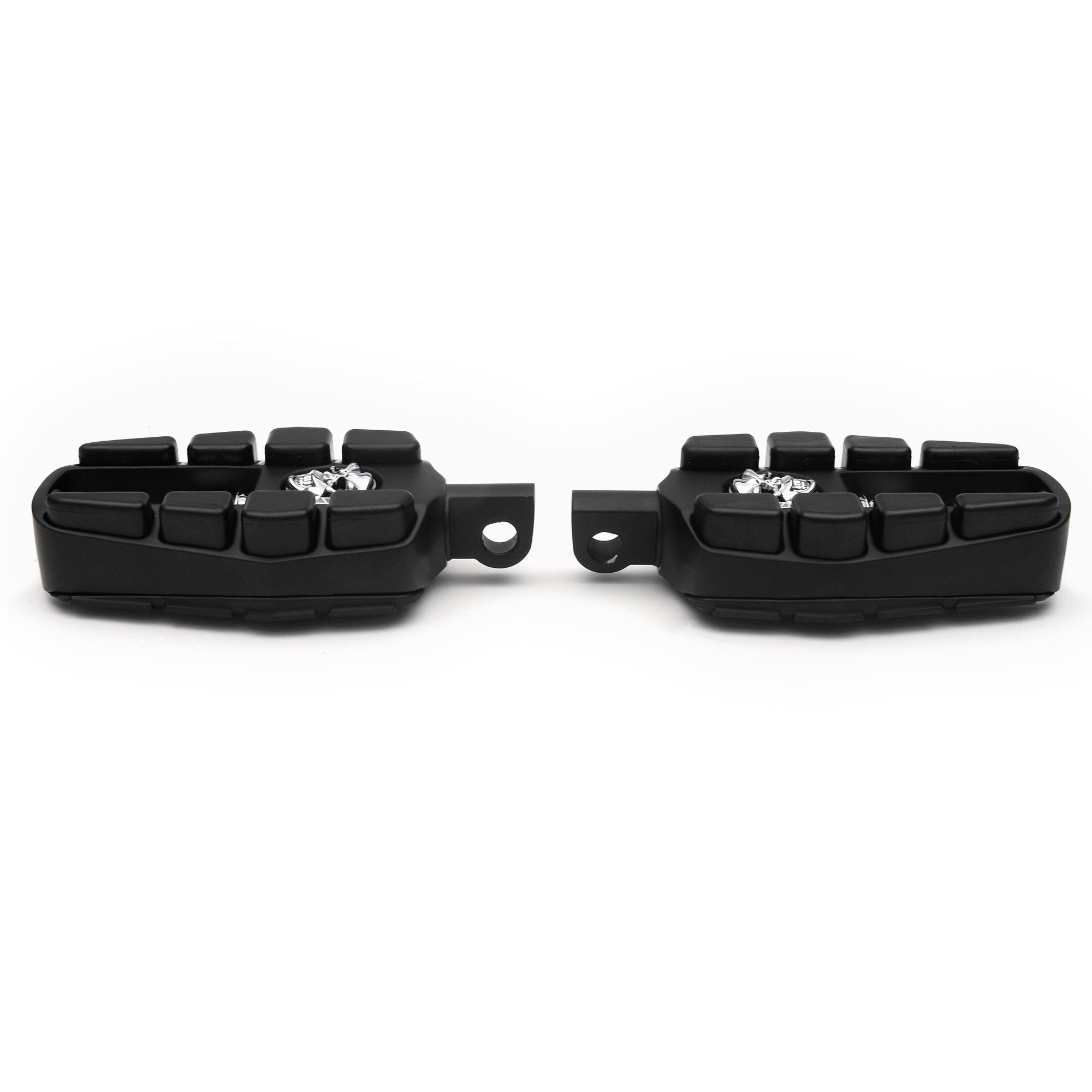 Krator Adjustable Black Highway Skull Foot Pegs for Harley Davidson Motorcycles