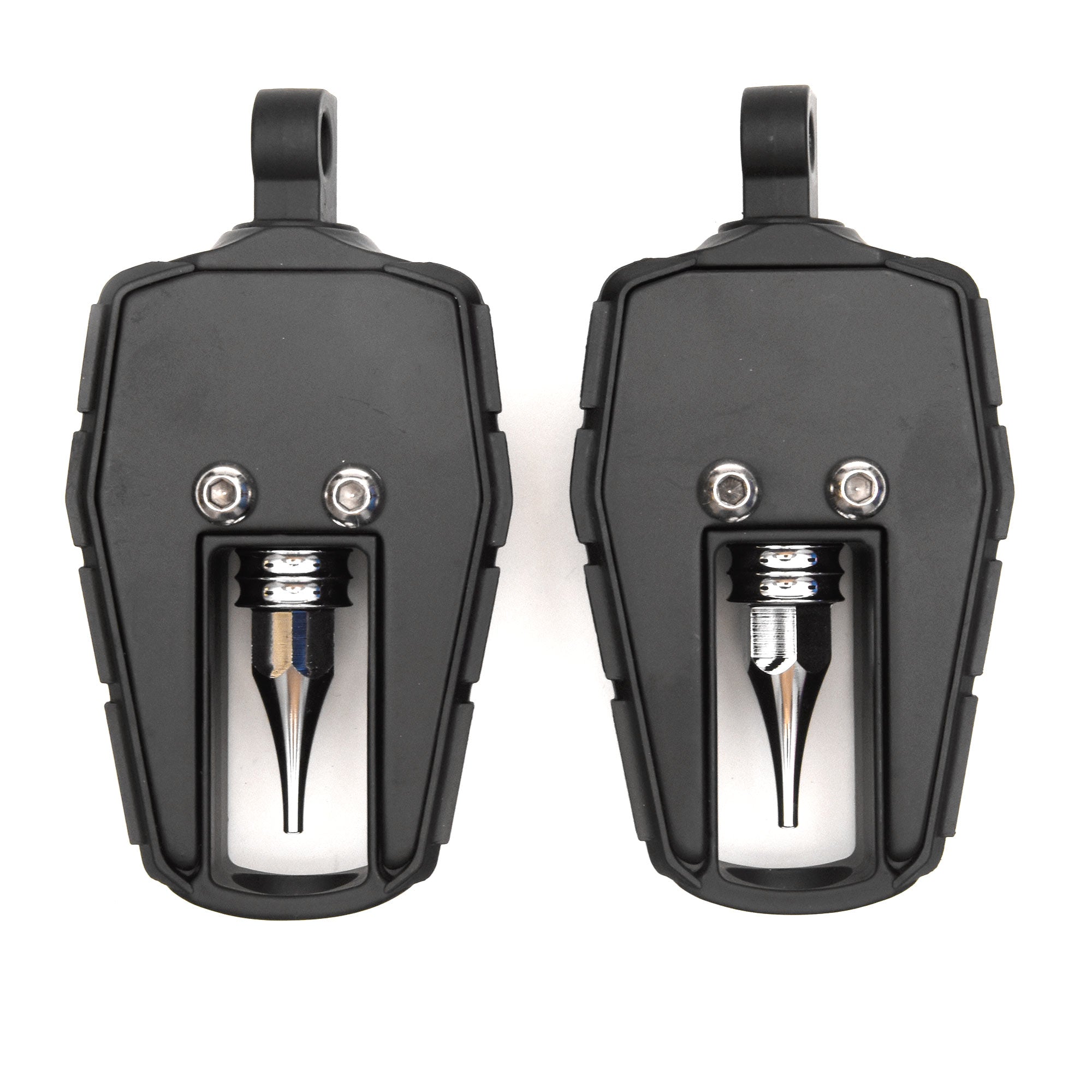 Krator Adjustable Black Highway Skull Foot Pegs for Harley Davidson Motorcycles