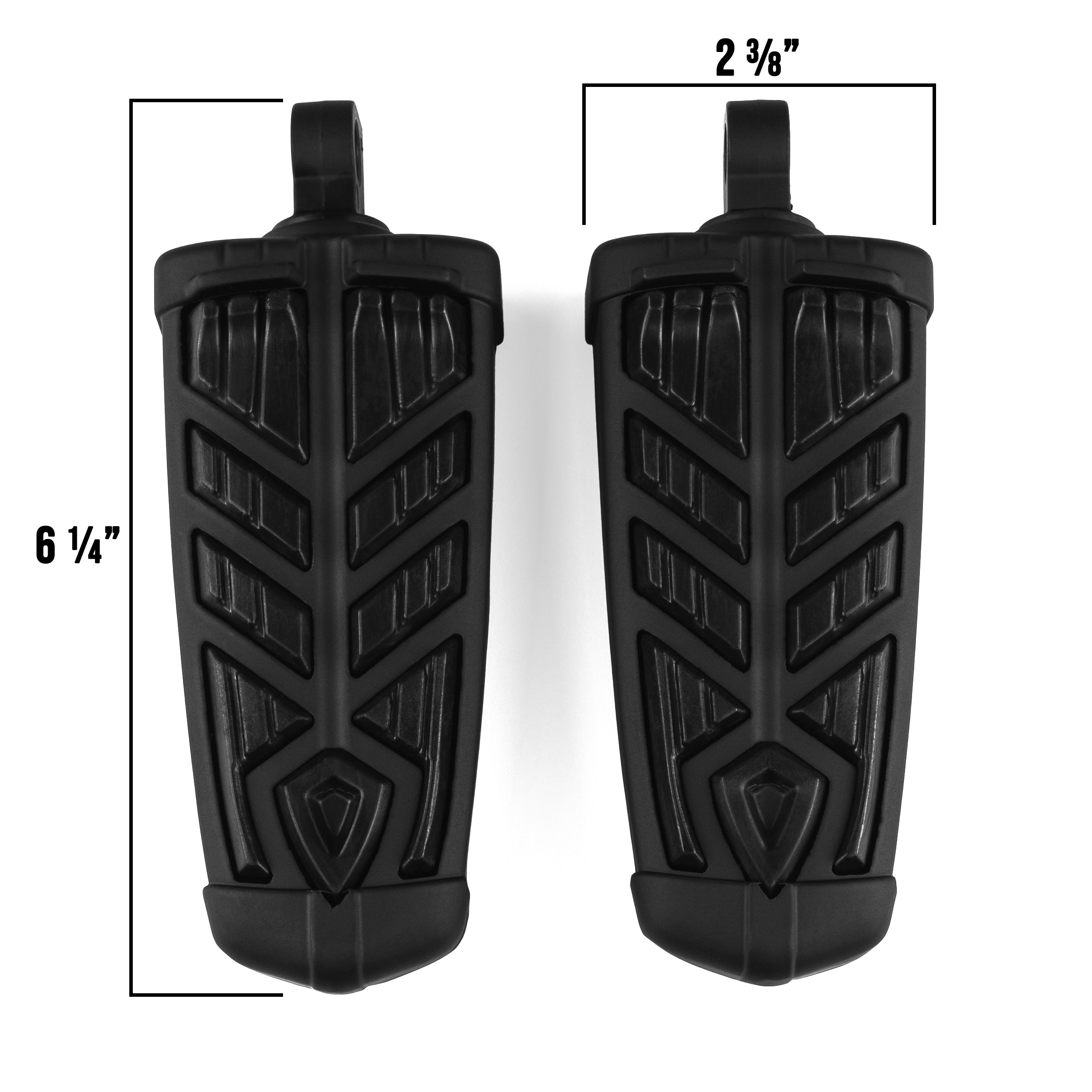 Krator Black Spear Foot Pegs For Harley Davidson Motorcycles (All Years)