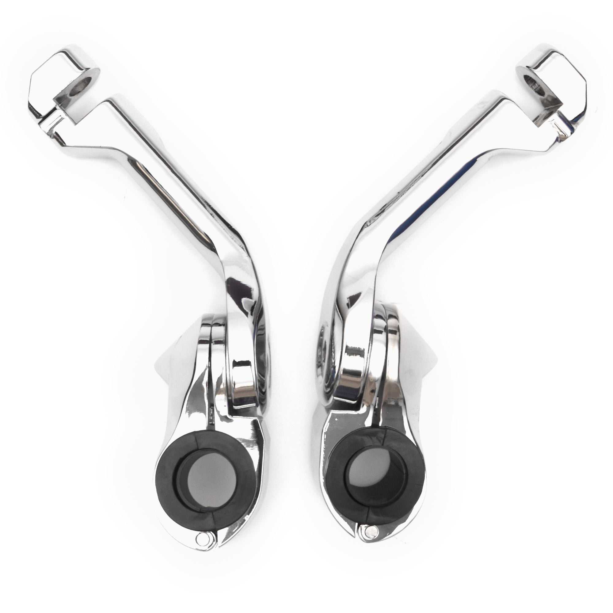 Universal 5" Adjustable Highway Foot Peg Mounting Kit Fits 1.25" Engine Guards, Chrome