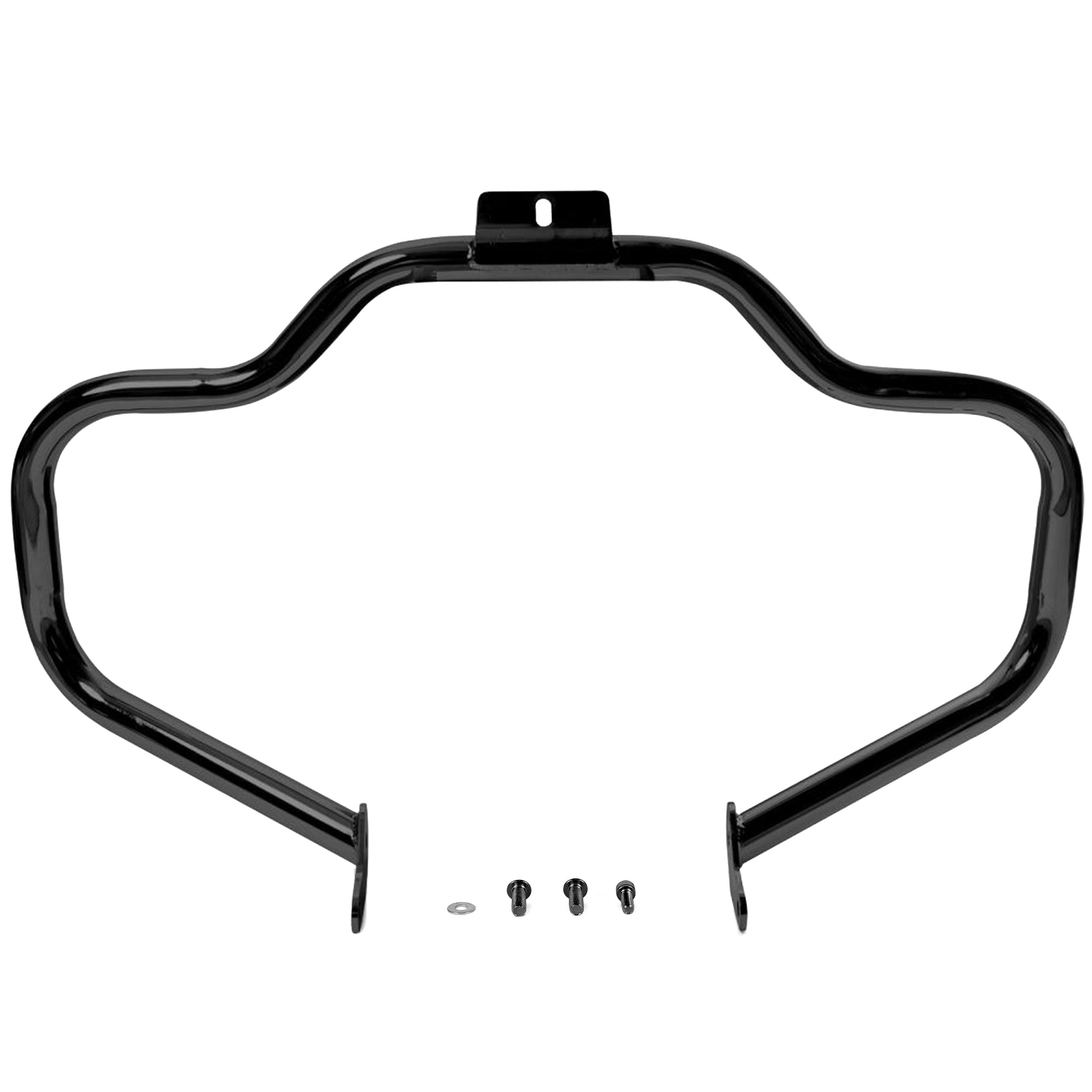 Krator Engine Guard Mustache Crash Bar Compatible with 2000-2017 Harley Davidson Softail