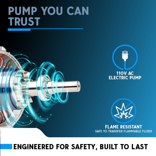 Biltek Electric 15 Gal Oil Drain Pan 110V 7.2ft Hose