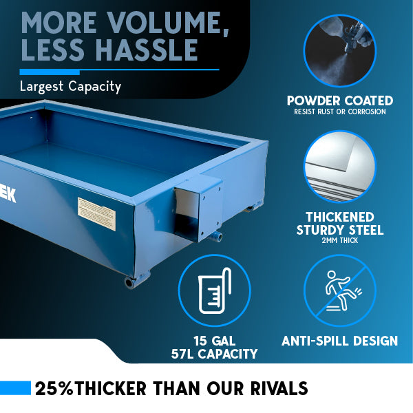 Biltek Electric 15 Gal Oil Drain Pan 110V 7.2ft Hose