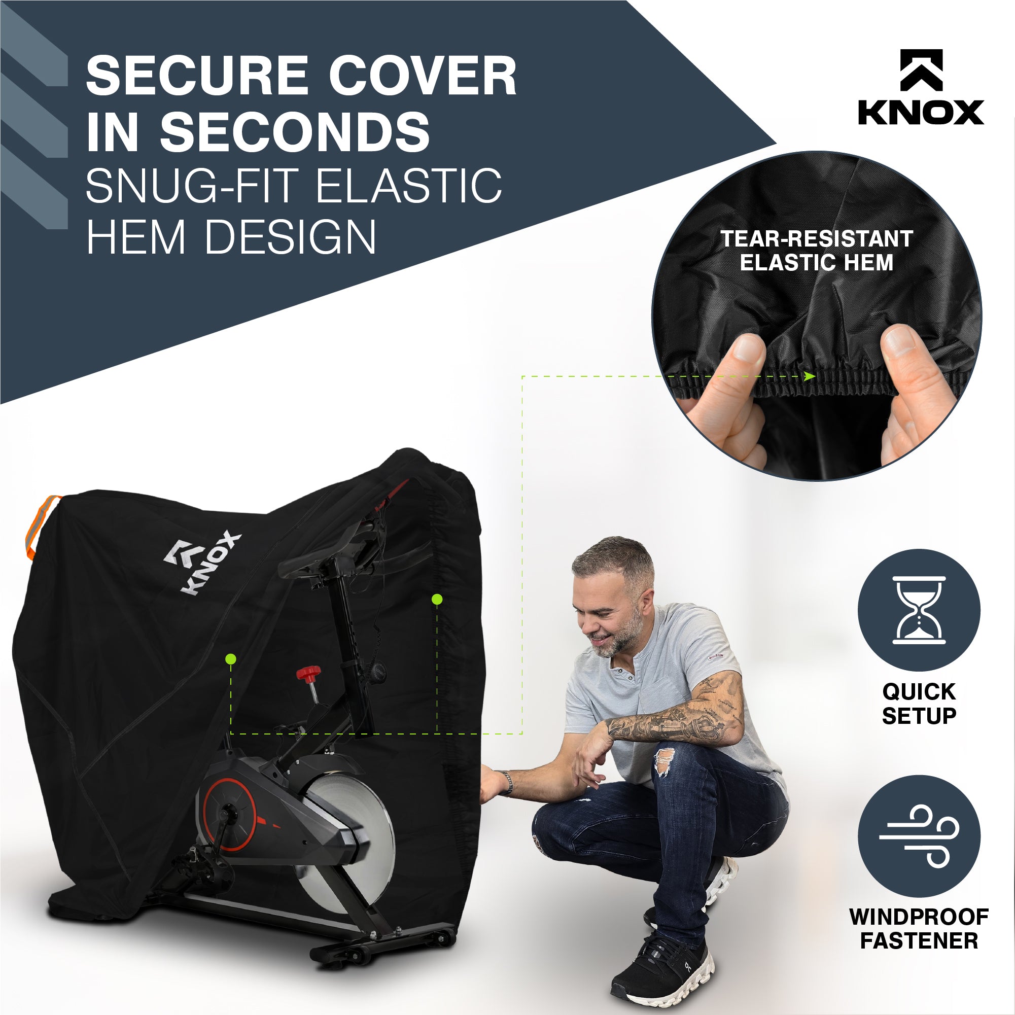 KNOX Waterproof Exercise Bike Cover, Dustproof Protection, Tear-Resistant Cover