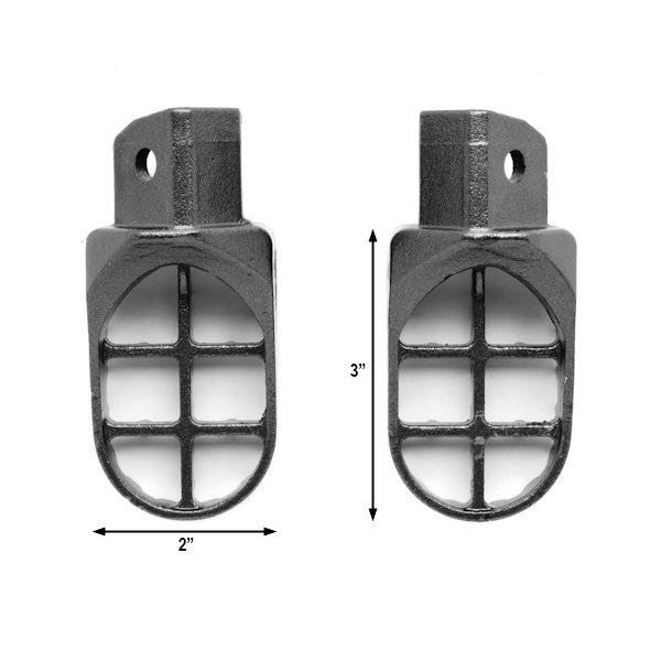 Yamaha Motocross MX Gray Foot Pegs Footrests - PW50, PW80, TTR90, and TW200 (1981-2012)