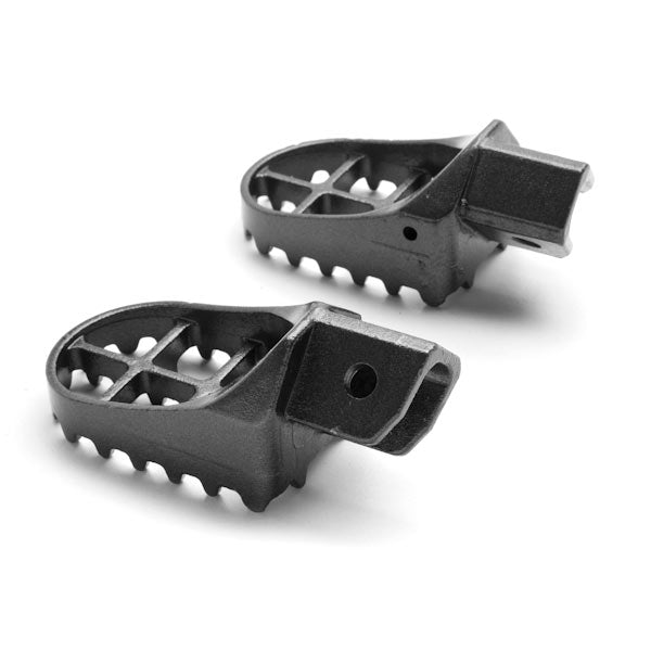 Yamaha Motocross MX Gray Foot Pegs Footrests - PW50, PW80, TTR90, and TW200 (1981-2012)