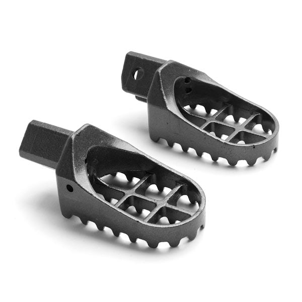 Yamaha Motocross MX Gray Foot Pegs Footrests - PW50, PW80, TTR90, and TW200 (1981-2012)