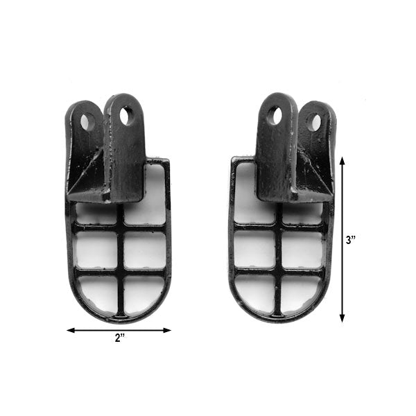 Honda Motocross Gray Foot Pegs - CR80R, CR85R, XR250R, XR400R, XR600R, and More! (1988-2012)