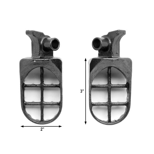 Yamaha / Honda Motocross MX Gray Foot Pegs - YZ250, YZ400F, WR400F, CR250R, CR500R and More! (1995-2001)