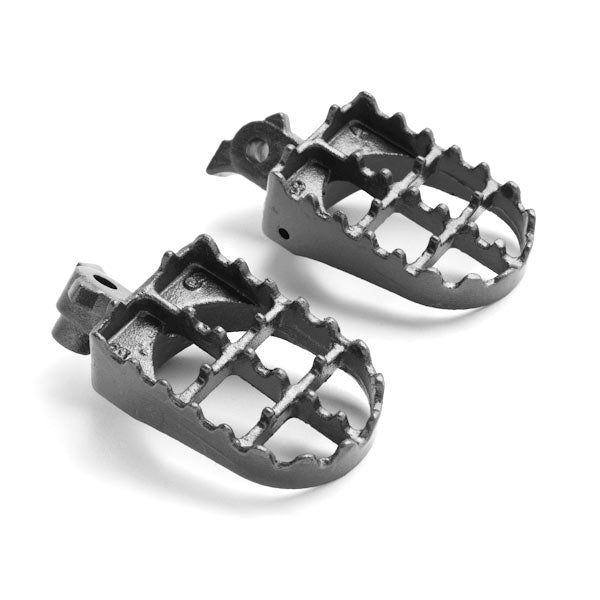 Honda / Kawasaki Motocross MX Gray Foot Pegs - CRF50F, CRF100F, XR70R, XCRF100F, KLR650 and More! (1985-2013)