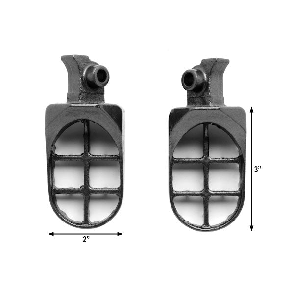 Honda / Kawasaki Motocross MX Gray Foot Pegs - CRF50F, CRF100F, XR70R, XCRF100F, KLR650 and More! (1985-2013)