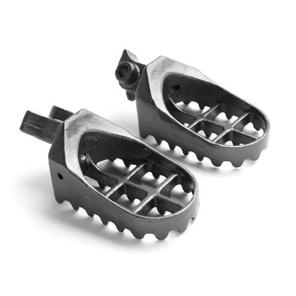 Honda / Kawasaki Motocross MX Gray Foot Pegs - CRF50F, CRF100F, XR70R, XCRF100F, KLR650 and More! (1985-2013)