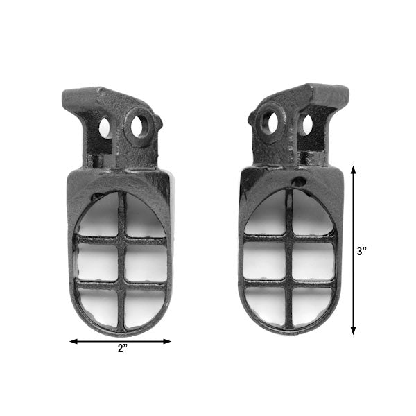 Honda Motocross MX Gray Foot Pegs - CR125R, CR250R, CR500R and More! (1988-1994)
