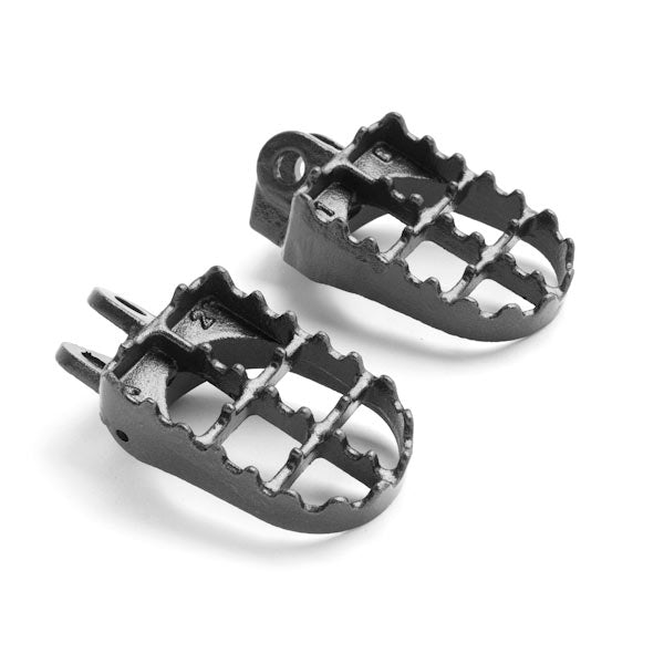 Suzuki / Kawasaki Motocross MX Gray Foot Pegs - RM125, RM250, RMX250, DR-Z 400, KLX400R, KLX650 and More! (1991-2007)