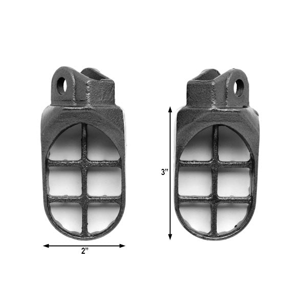Suzuki / Kawasaki Motocross MX Gray Foot Pegs - RM125, RM250, RMX250, DR-Z 400, KLX400R, KLX650 and More! (1991-2007)