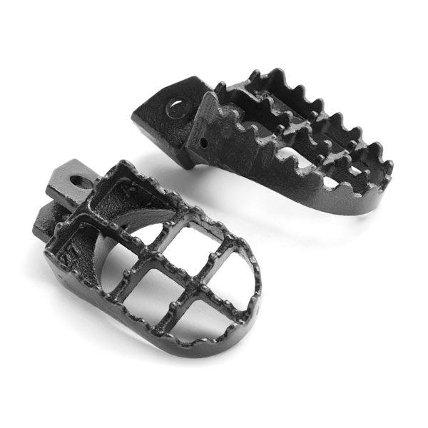 Yamaha Motocross MX Gray Foot Pegs - YZ80, YZ125, YZ250, WR200, WR250, and WR500 (1987-2001)