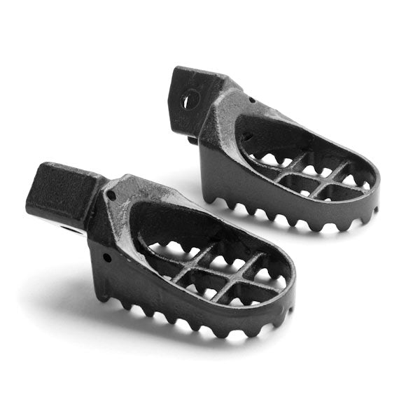 Yamaha Motocross MX Gray Foot Pegs - YZ80, YZ125, YZ250, WR200, WR250, and WR500 (1987-2001)