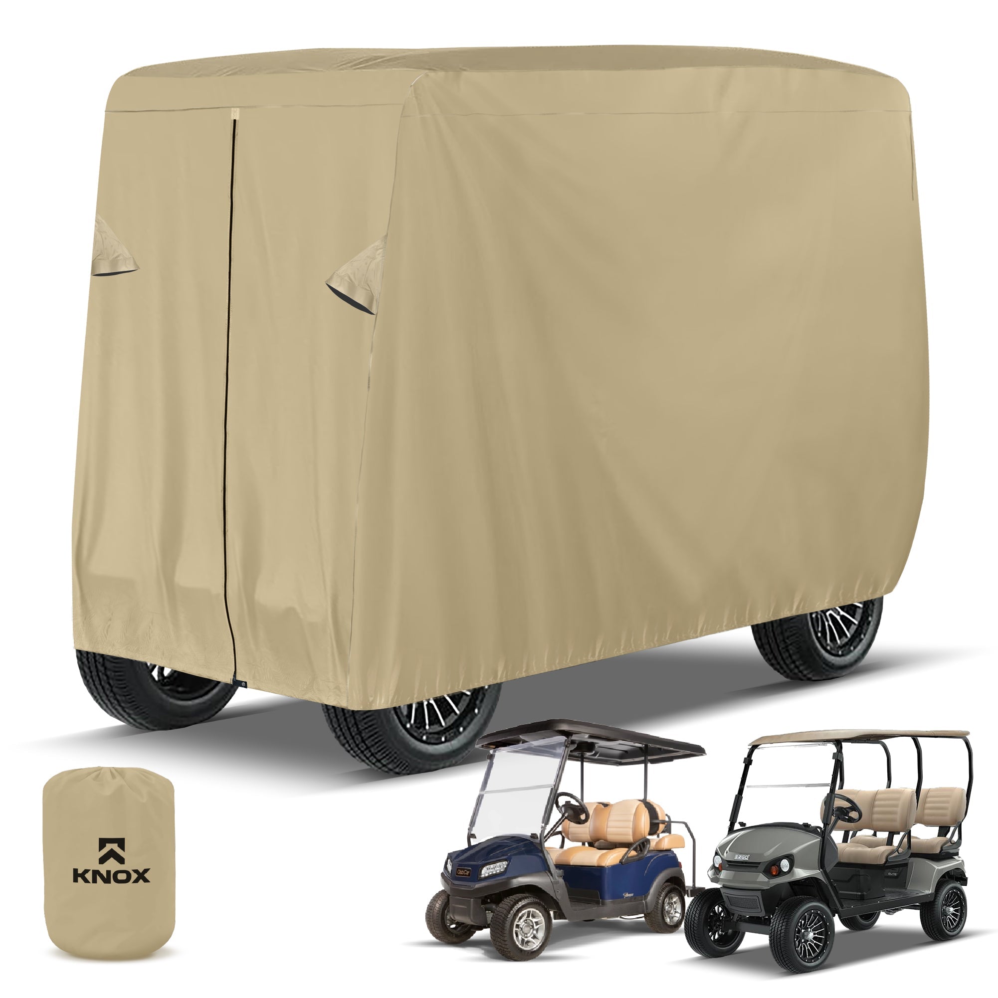 North East Harbor Golf Cart Cover Enclosure Compatible with Club Car, Ezgo, Yamaha, Fits Most Golf Carts