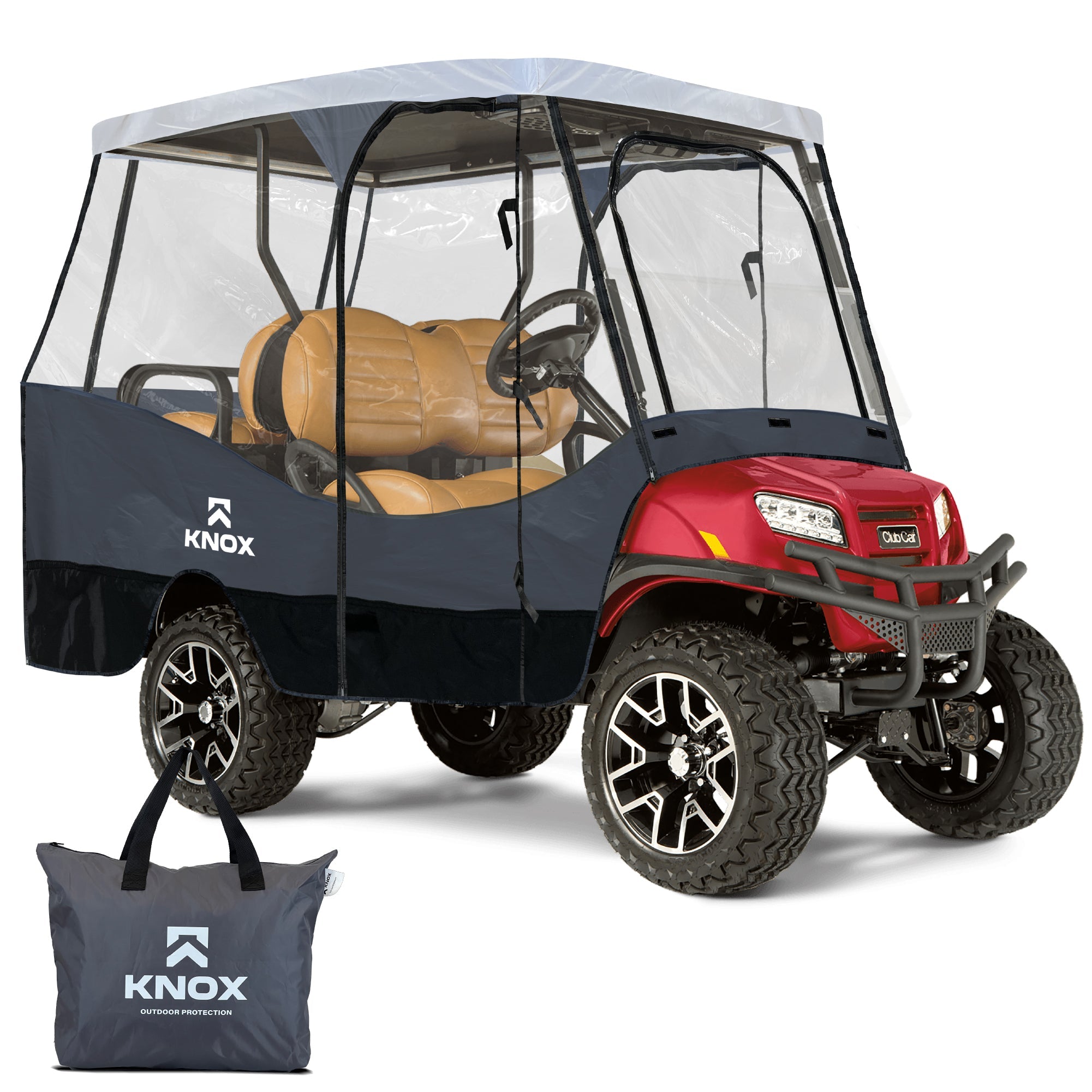 KNOX 4 Person Golf Cart Enclosure, 2+2 Seater