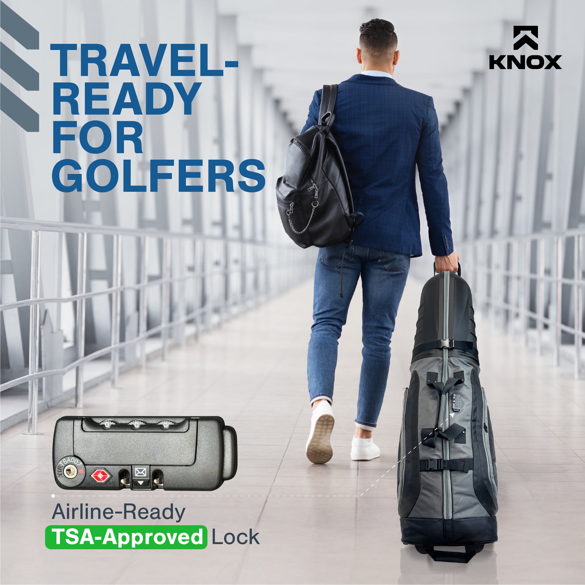 KNOX Golf Travel Bag with Wheels
