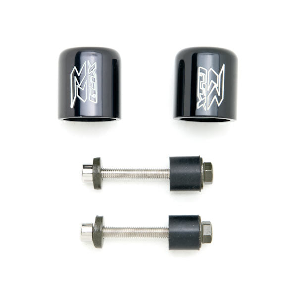 Black Suzuki "GSXR" Engraved Bar Ends Weights Sliders - GSXR 600 750 1000 Hayabusa and More! (1989-2013)
