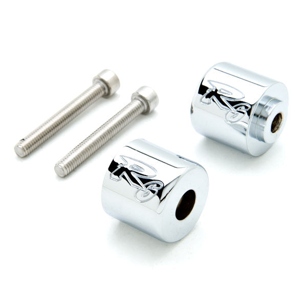 Silver Yamaha "R6" Engraved Bar Ends Weights Sliders - YZF-R6 (2006-2012)