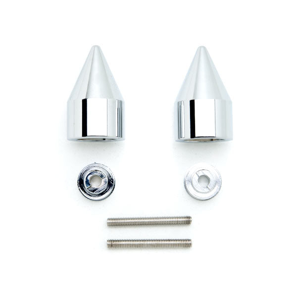 Silver Honda Spiked Bar Ends Weights Sliders - CBR 600 900 929 954 1000 "RR" and More! (1987-2013)