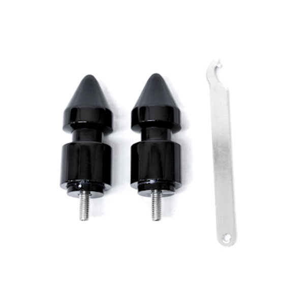 Black Yamaha YZF R1 R6 R6S Spike Swingarm Spools Sliders
