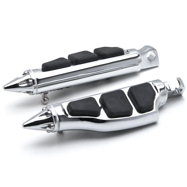 Stiletto Front & Rear Foot Peg Foot Rests Chrome for Harley Davidson (All Years)