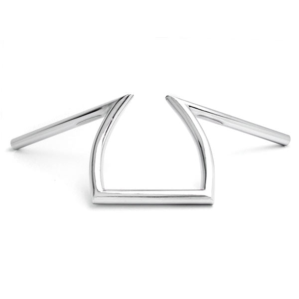 Motorcycle Handlebar 1" Chrome Steel Z-Bar Style Bobber Cruiser Cafe Racer Bike
