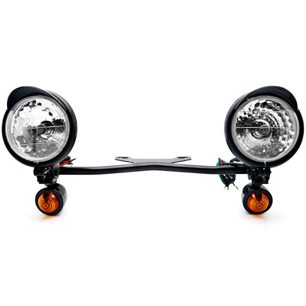 Krator Motorcycle Passing Spotlight Light Bar & Turn Signals Cruiser