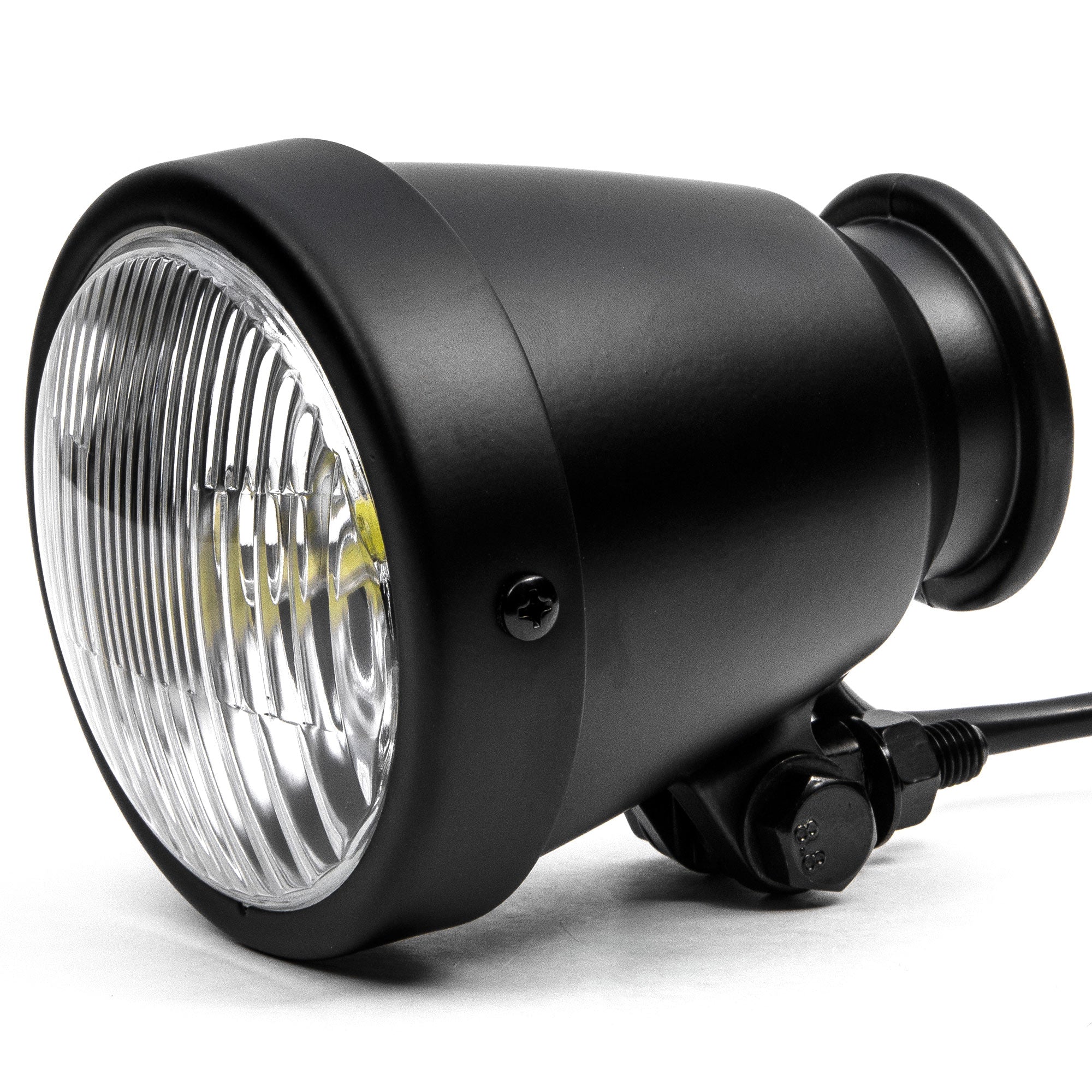 4.25" Mini Headlight w/ High and Low Beam + Fog Lights LED Bulb Black Housing